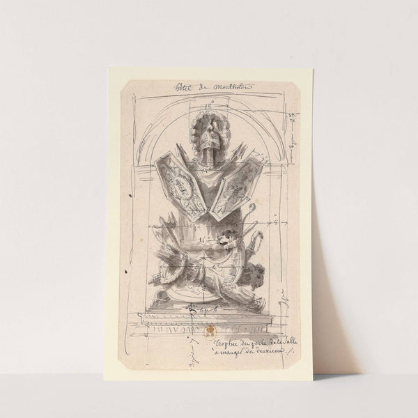 Hôtel de Montholon. Trophée du poële de la salle à manger du deuxième (1786) by Jean Jacques Lequeu
