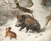 Hound tracking down a wild boar (1888)
