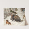 Hound tracking down a wild boar (1888) by Carl Friedrich Deiker