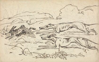 Hounds Chasing a Hare