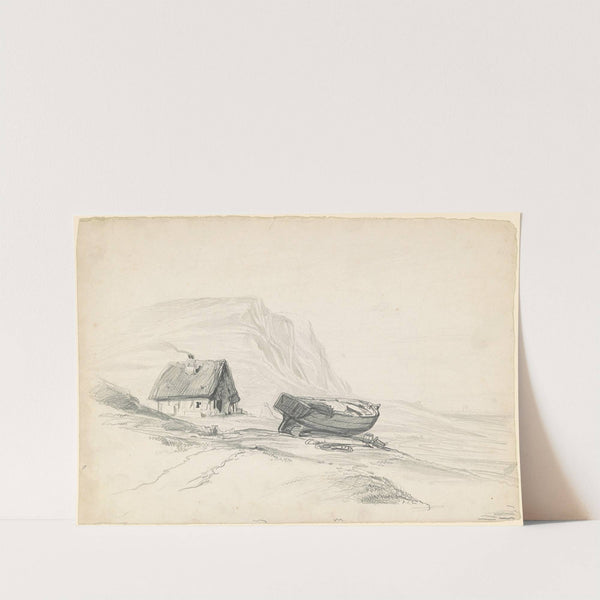 House and Boat at the Shore by Seth Wells Cheney