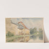 House on water’s edge (1850-1881) by Adolf Dressler