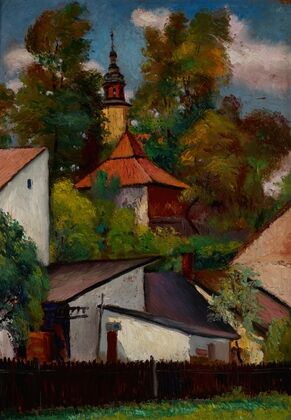 Houses and the Church at the Salwator Hill in Krakow