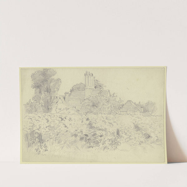 Houses with chimney by Otto Scholderer