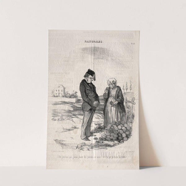 How strange…. I had planted potatoes, and here I am harvesting truffles! (1845) by Honoré Daumier