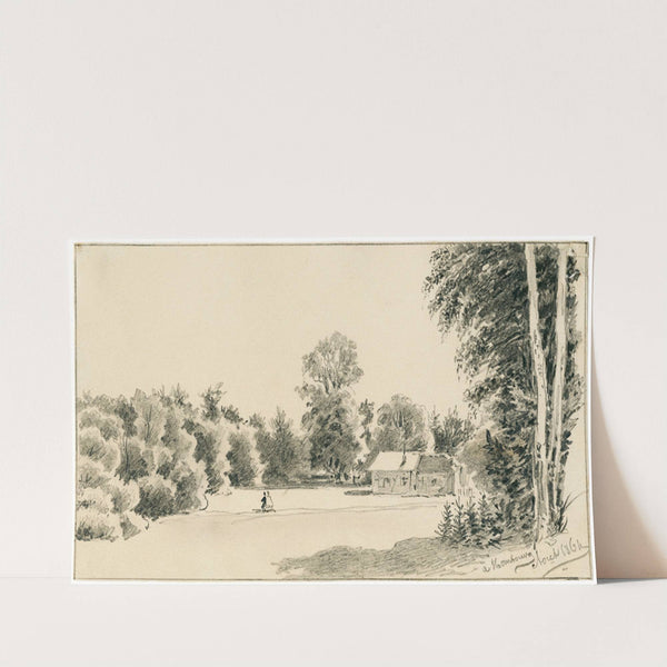 Huis tussen de bomen in de omgeving van Hamburg by Pieter van Loon