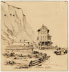 Huizen op het strand te Dover (1856)