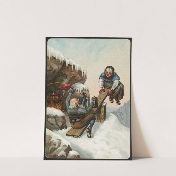 Humorous Christmas motif by Wilhelm Larsen