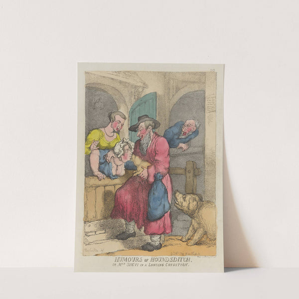 Humours of Houndsditch, or Mrs. Shevi in a longing condition by Thomas Rowlandson