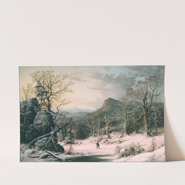 Hunter in Winter Wood by George Henry Durrie