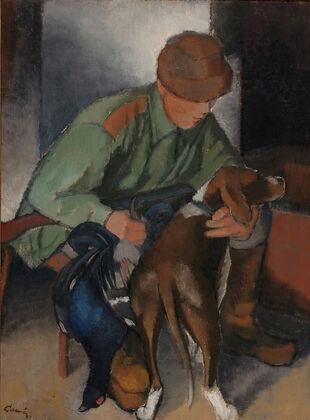 Hunter with His Hound