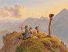 Hunters Resting at the Summit, Scene in the Salzkammergut