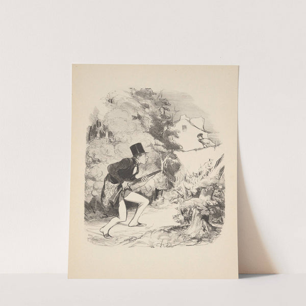 Hunting and fishing Pl.04 (1844) by Honoré Daumier