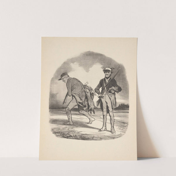 Hunting and fishing Pl.06 (1844) by Honoré Daumier