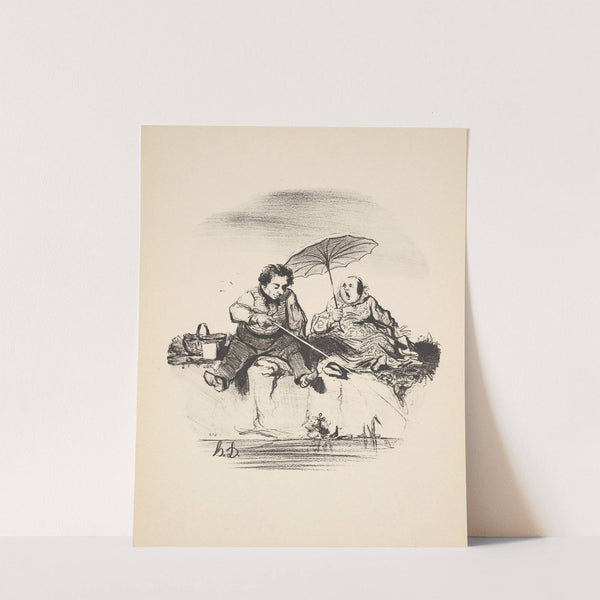 Hunting and fishing Pl.23 (1844) by Honoré Daumier