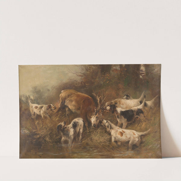 Hunting dogs catching the prey by Henry Schouten