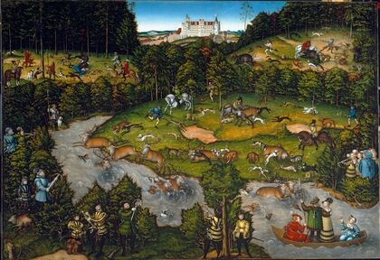 Hunting near Hartenfels Castle (1540)