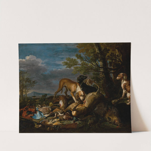 Hunting Still Life with Dogs by David de Coninck