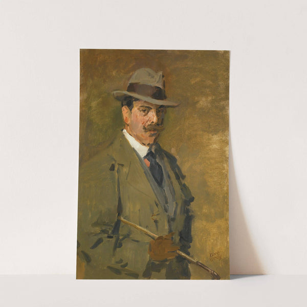 Huntsman holding a riding crop by Isaac Israëls