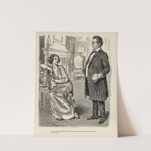 Husband; Do you think you will be able to keep within your allowance this month. (1916) by Charles Dana Gibson