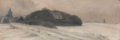 Huset laa i Byens yderste Udkant, om Sommeren ganske skjult af den tilgroede Have (1890)