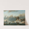 Ice skaters on a canal by Jan Jacob Coenraad Spohler