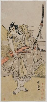 Ichikawa Monnosuke II as Soga no Goro