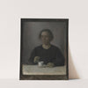 Ida Hammershøi, the Artist&#8217;s Wife, with a Teacup (1907) by Vilhelm Hammershøi