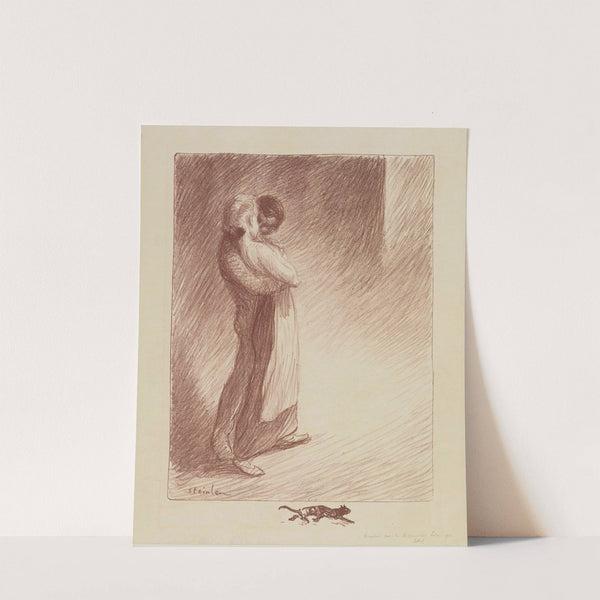 Idylle de faubourg (1913) by Théophile Alexandre Steinlen