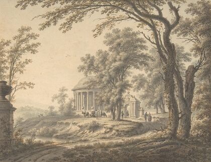 Idyllic Landscape with Temple