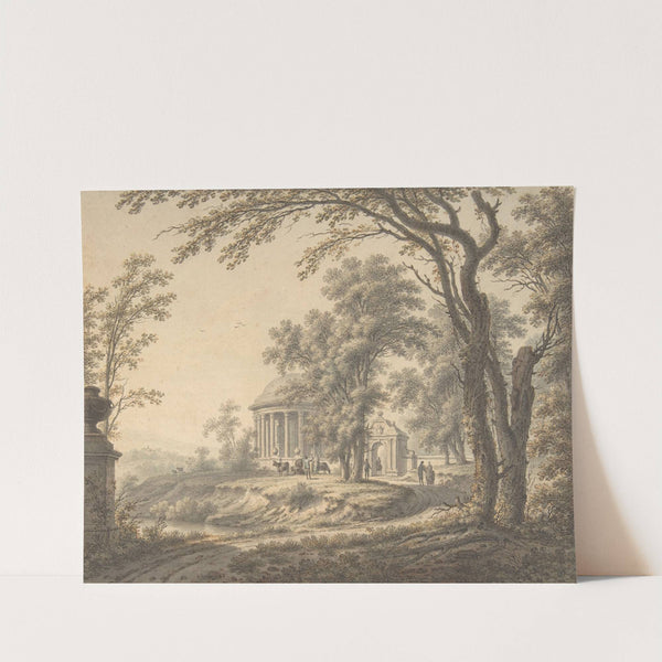 Idyllic Landscape with Temple by Johann Heinrich Müntz