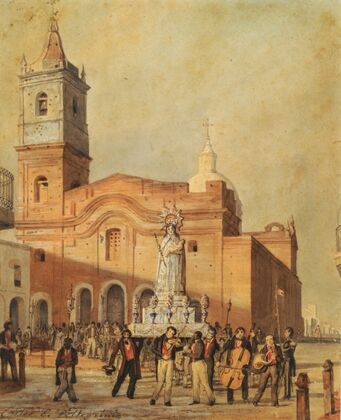 Iglesia de Santo Domingo (procesión de Nuestra Señora del Rosario, 1830) (1830)