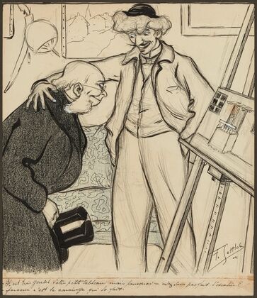 Il est très gentil votre petit tableau mais pourquoi n’avez vous pas fait l’escalier – farceur c’est le concierge q (1902)