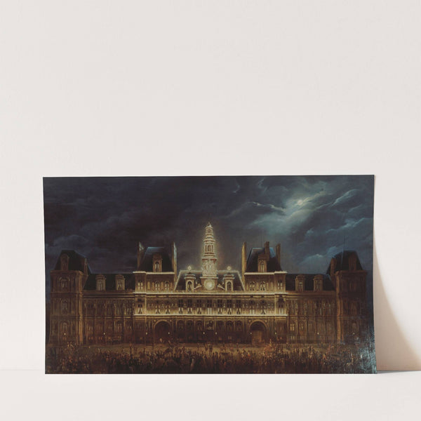 Illumination de l’Hôtel de Ville pour la fête du roi, le 1er mai 1847 (1847) by Auguste Roux