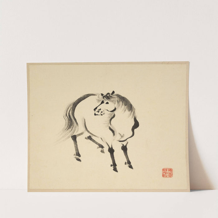 Illustrated book of horses Pl.01 (18th Century) by Tsurusawa Tansaku