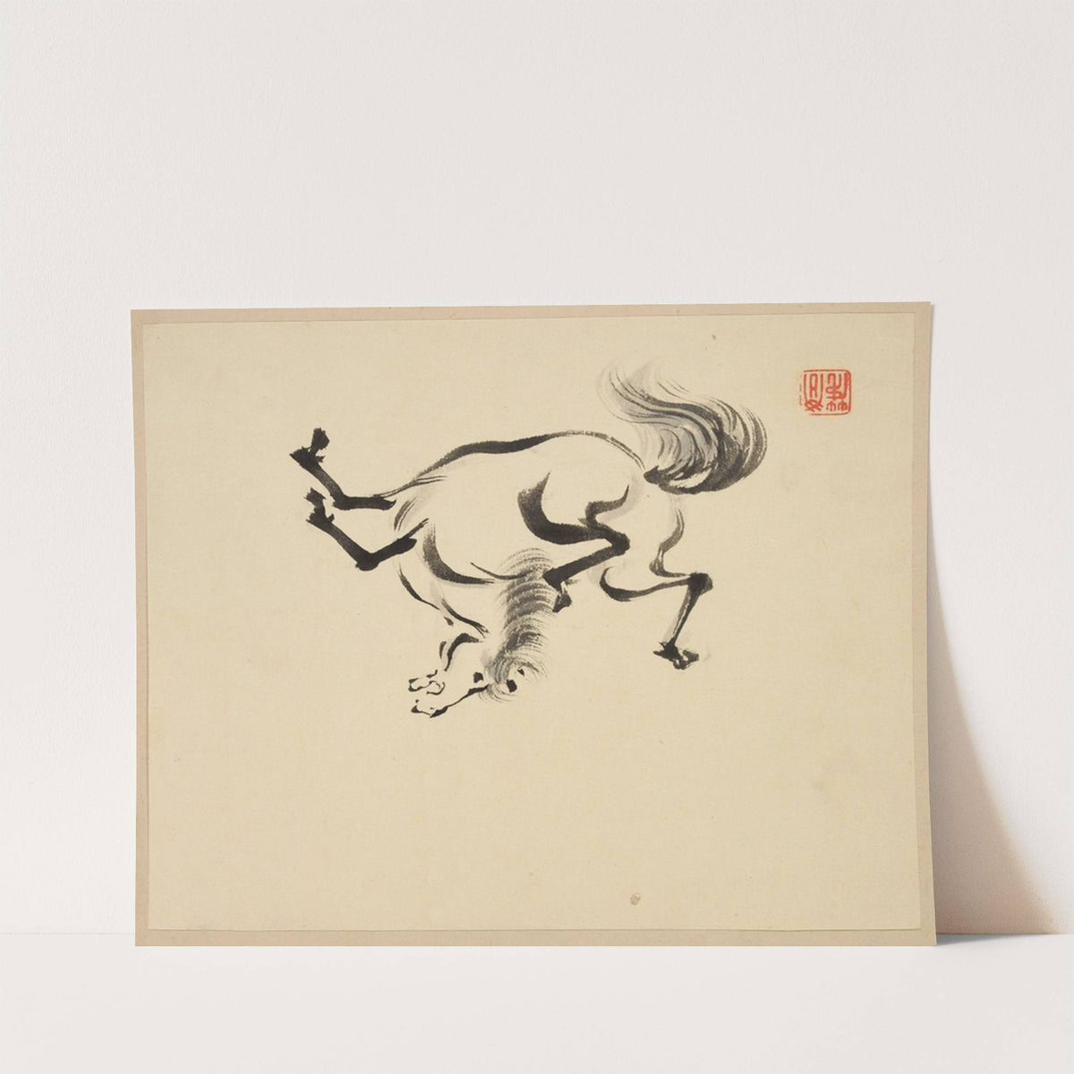 Illustrated book of horses Pl.09 (18th Century) by Tsurusawa Tansaku