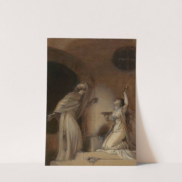 Illustration for an Eastern Romance, possibly &#039;The Arabian Nights&#039;, with Kneeling Female Figure at Right) by Robert Smirke