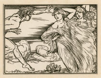 Illustration to act 5, scene 1 of Bell’s edition of The tempest (1900)