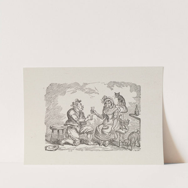 Illustrations for The Universal songster Pl.12 (1825) by George Cruikshank