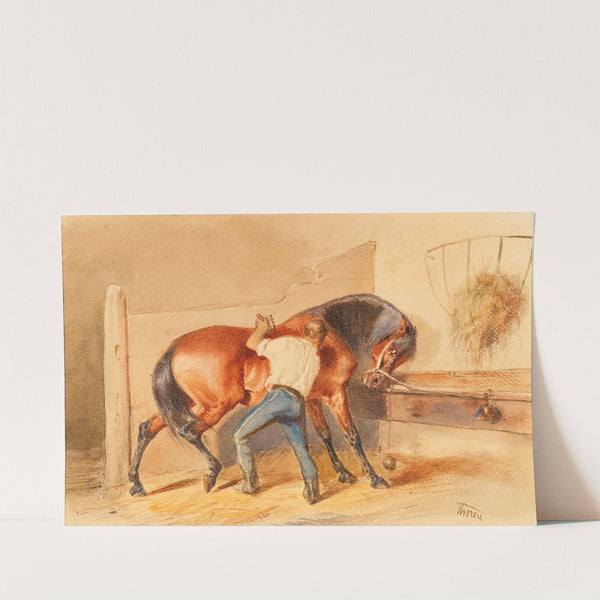 Im Pferdestall by Otto von Thoren