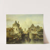 Imaginary View based on the Kolksluis, Amsterdam by Salomon Leonardus Verveer