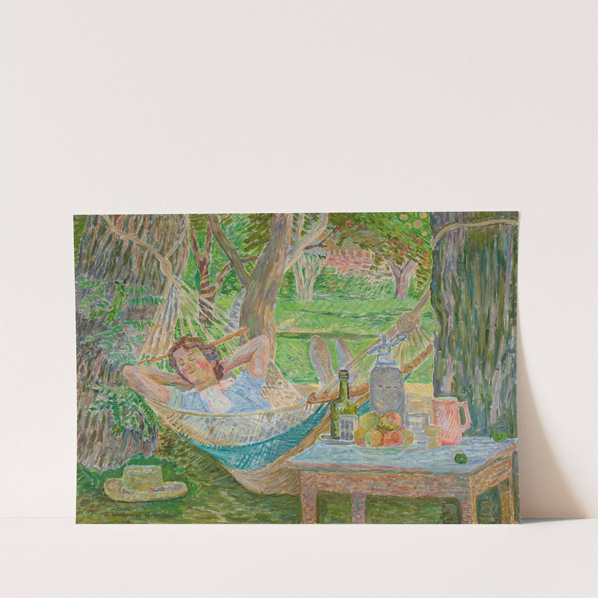 In a hammock (1933) by Zygmunt Waliszewski