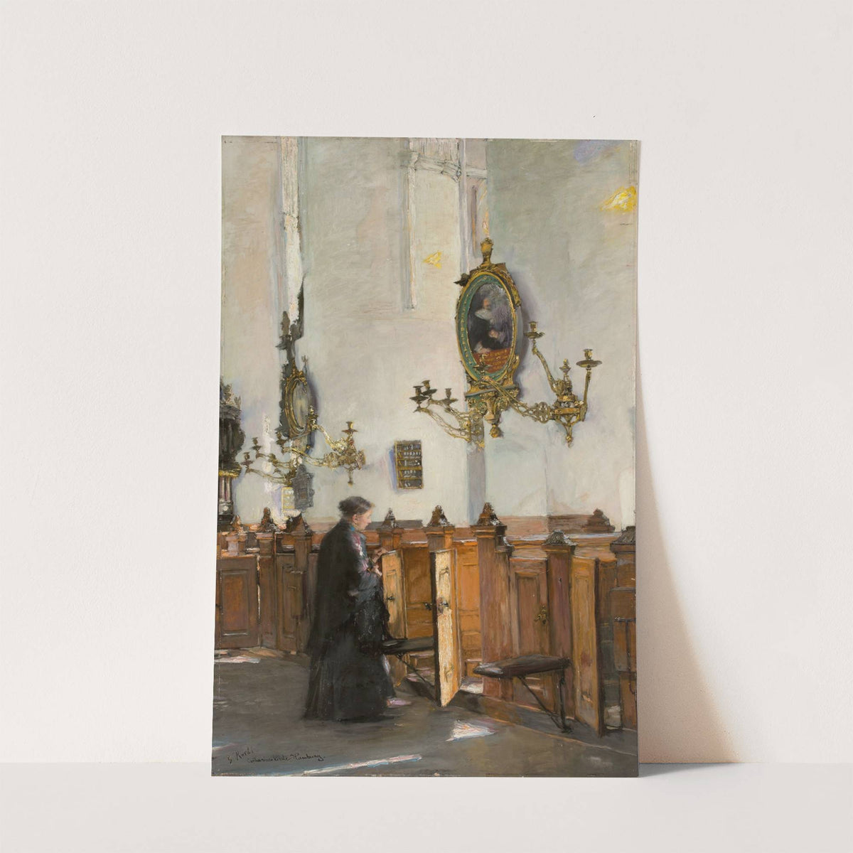In der Katharinenkirche in Hamburg by Gotthardt Kuehl
