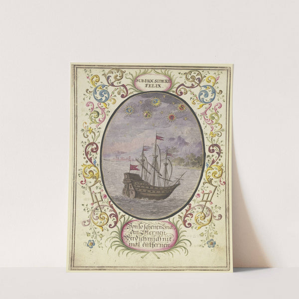 In einem Oval ein Schiff by Johann Esaias Nilson
