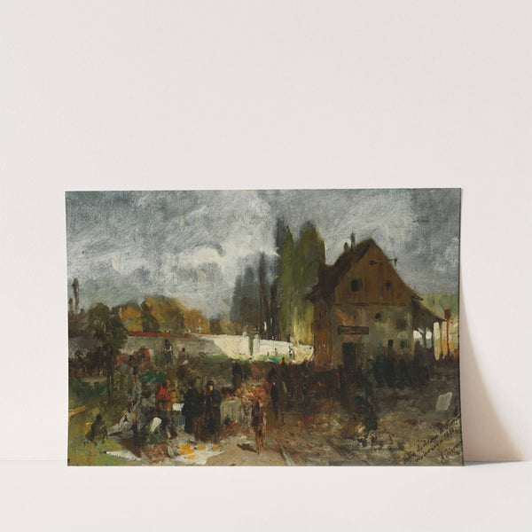 In front of a Cemetery, sketch (1870) by Maksymilian Gierymski