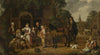 In front of a tavern