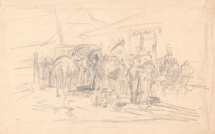 In front of the inn (1885)