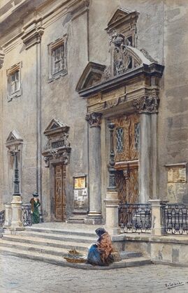 In front of the Jesuit church in Vienna