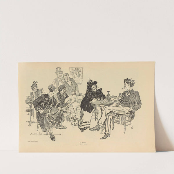 In paris. A café artist (1893-1900) by Charles Dana Gibson