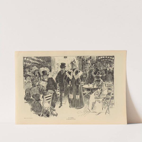 In Paris. At the Jardin de Paris (1893-1900) by Charles Dana Gibson